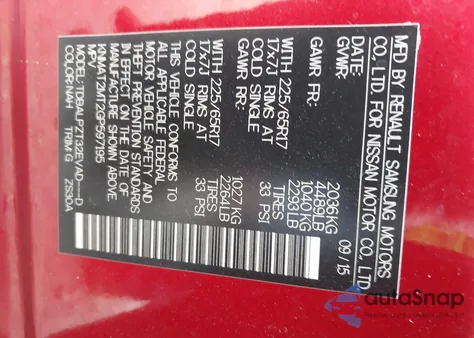 2016 Nissan Rogue S z USA, uszkodzony, nr VIN KNMAT2MT2GP597195